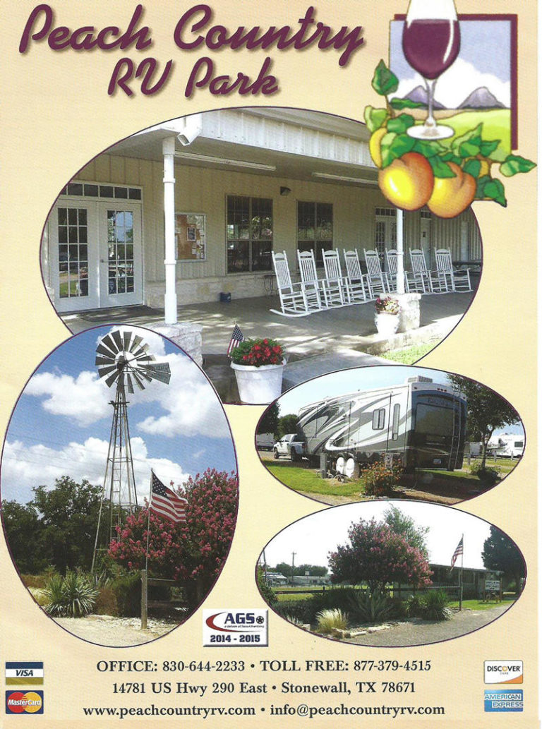 Peach Country RV Park brochure image page 1 of 3