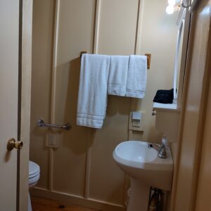 Cozy Cabin restroom w/shower