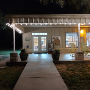 Rec Hall Entry at night