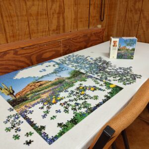 Puzzle table at Rec Hall